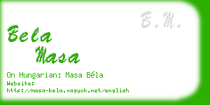 bela masa business card