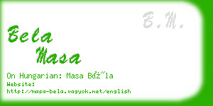 bela masa business card